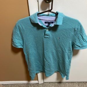 Tommy hilfiger polo shirt. Its wrinkled but worn once.  Size s